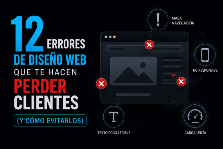 12 Errores de Diseño Web que te Hacen Perder Clientes (Y Cómo Evitarlos)